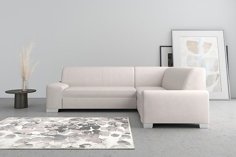 DOMO collection Ecksofa »Anzio in kubischer Formensprache, flache Armlehnen günstig online kaufen