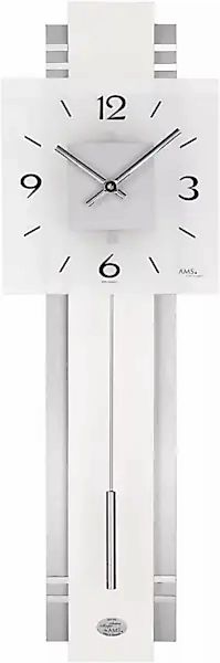 AMS Pendelwanduhr »W7302«, Quarzuhr, Holz-/Aluminiumgehäuse,Esszimmer,Wohnz günstig online kaufen