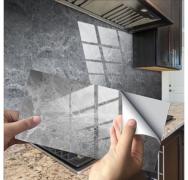 COOL-i ® Fliesenaufkleber, 4St PVC Marmormuster Selbstklebende,(30×15cm) günstig online kaufen