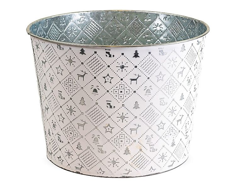 matches21 HOME & HOBBY Blumentopf Runder Pflanztopf, in Silber Ø 25x19 cm, günstig online kaufen