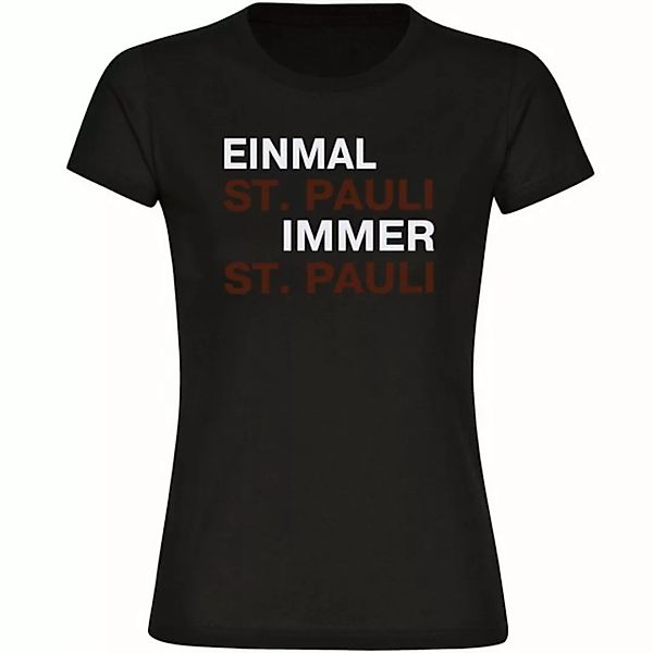 multifanshop T-Shirt Damen St. Pauli - Einmal Immer - Frauen günstig online kaufen