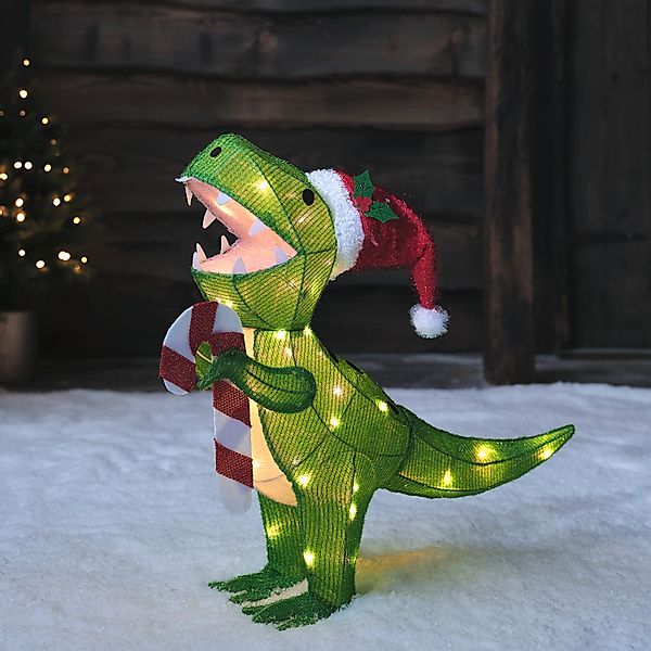 53cm Weihnachtsfigur außen Derek der Dinosaurier günstig online kaufen
