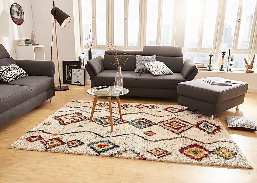HANSE Home Hochflor-Teppich "Geometric" rechteckig 30 mm Höhe Shaggy, Floka günstig online kaufen