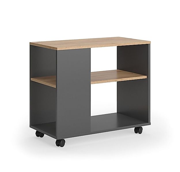 Vicco Beistelltisch Marian, Goldkraft Eiche/Anthrazit, 70 x 36.6 cm mit Rol günstig online kaufen