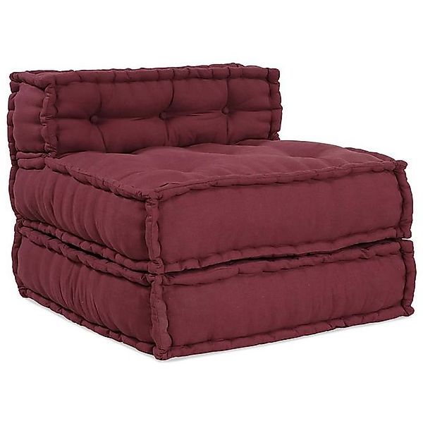 vidaXL Sofa Pouf Modular Sofa Kastanienbraun 70x70x54 cm Stoff günstig online kaufen