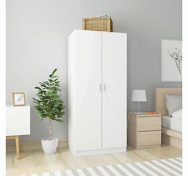 furnicato Kleiderschrank Weiß 80x52x180 cm Holzwerkstoff günstig online kaufen