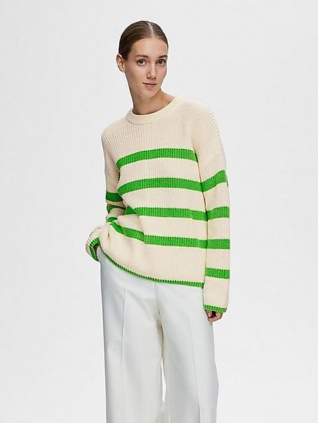SELECTED FEMME Strickpullover Gestreift Oversize Design Grobstrick SLFBLOOM günstig online kaufen
