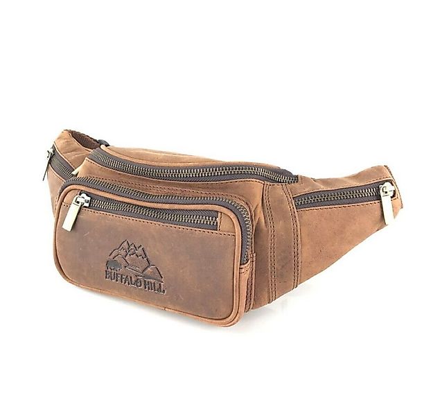 Buffalo Hill Bauchtasche Büffelleder, Vintage Umhängetasche mit Reißverschl günstig online kaufen
