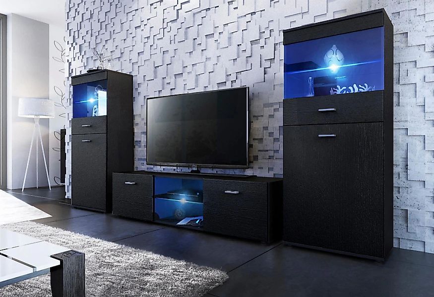 borchardt Möbel Wohnwand "Scala, Mediawand 3-teilig mit 2 Vitrinen und Lowb günstig online kaufen