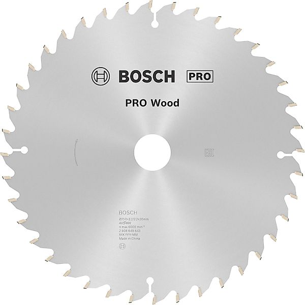 Bosch Kreissägeblatt Optiline Wood für Kapp- und Gehrungssägen Ø 250 mm günstig online kaufen