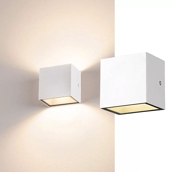 LED Wand- und Deckenleuchte Sitra Cube Wl in Weiß 10W 560lm IP44 günstig online kaufen