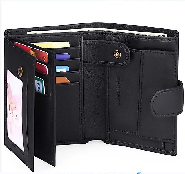 YMQHBS Geldbörse dreifach faltbar großes Echtleder-Geldbörse (packung, Brie günstig online kaufen