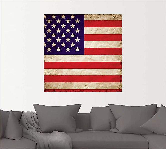 Artland Wandfolie "USA Amerikanische Flagge", Zeichen, (1 St.) günstig online kaufen