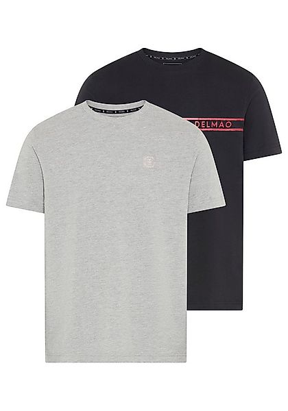 DELMAO Rundhalsshirt Neue Kollektion! (2er-Pack) normale Passform, kurzarm, günstig online kaufen