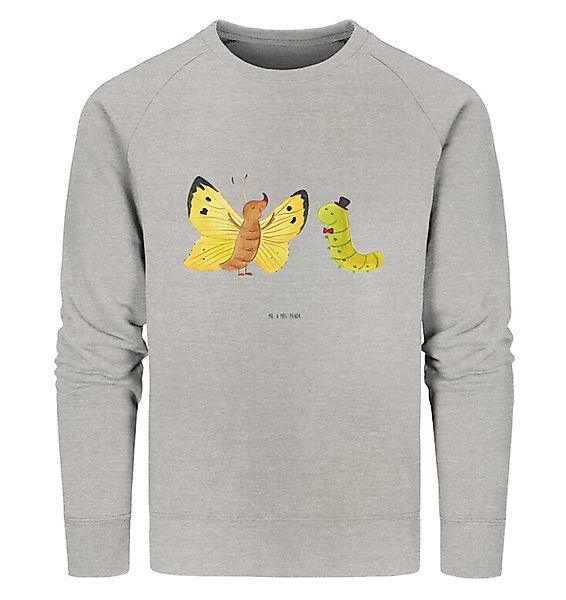 Mr. & Mrs. Panda Longpullover Raupe Schmetterling Größe XXL - Heather Grey günstig online kaufen