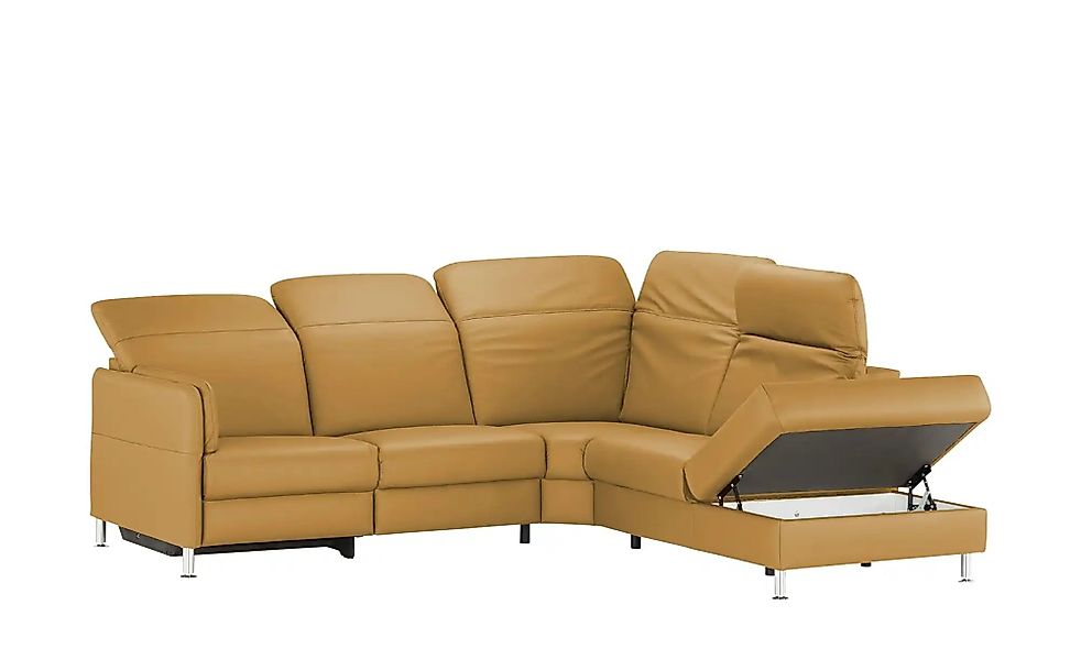 meinSofa Leder-Ecksofa  Leon ¦ gelb ¦ Maße (cm): B: 259 H: 83 T: 236.0 Pols günstig online kaufen