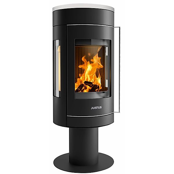 Justus Meva Kaminofen Keramik Schwarz 5,5 kW günstig online kaufen