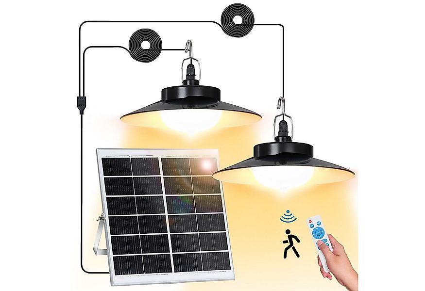 MUPOO LED Solarleuchte Solar Pendelleuchten mit Bewegungssensor Außen,mit 1 günstig online kaufen