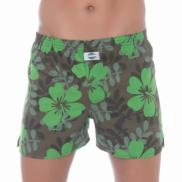 D.E.A.L International Boxershorts Grün mit Camouflage Muster günstig online kaufen