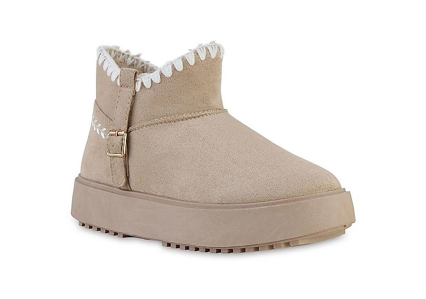 VAN HILL 841456 Winterstiefelette Damen Warm Gefütterte Winter Boots Stiefe günstig online kaufen
