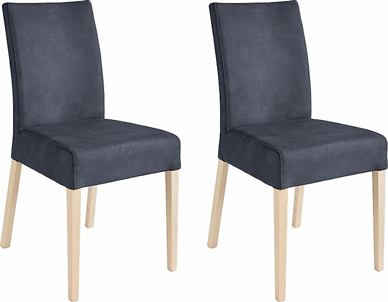 Home affaire 4-Fußstuhl "Umag" (Set) 2 Stk. Luxus-Microfaser Sitz und Rücke günstig online kaufen
