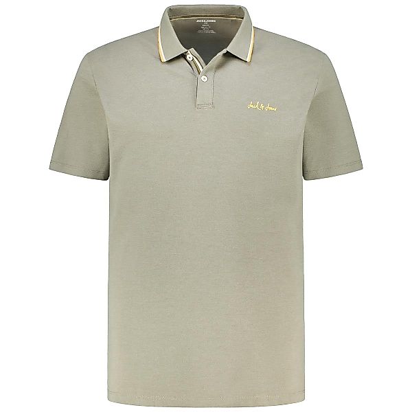 Jack&Jones Poloshirt mit Kontrastdetails Farbe oliv Größe: 8XL günstig online kaufen