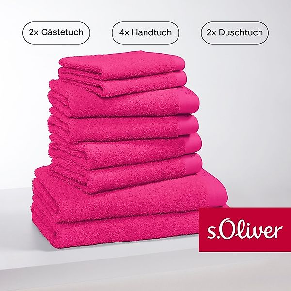 s.Oliver Handtuch Set »s.Oliver, Premium Qualität, 600 gr/m²«, (Set, 8 St., günstig online kaufen