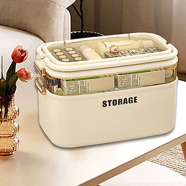 YINDN Aufbewahrungsbox 3 Schichten Apothekenbox, Tablettenbox günstig online kaufen