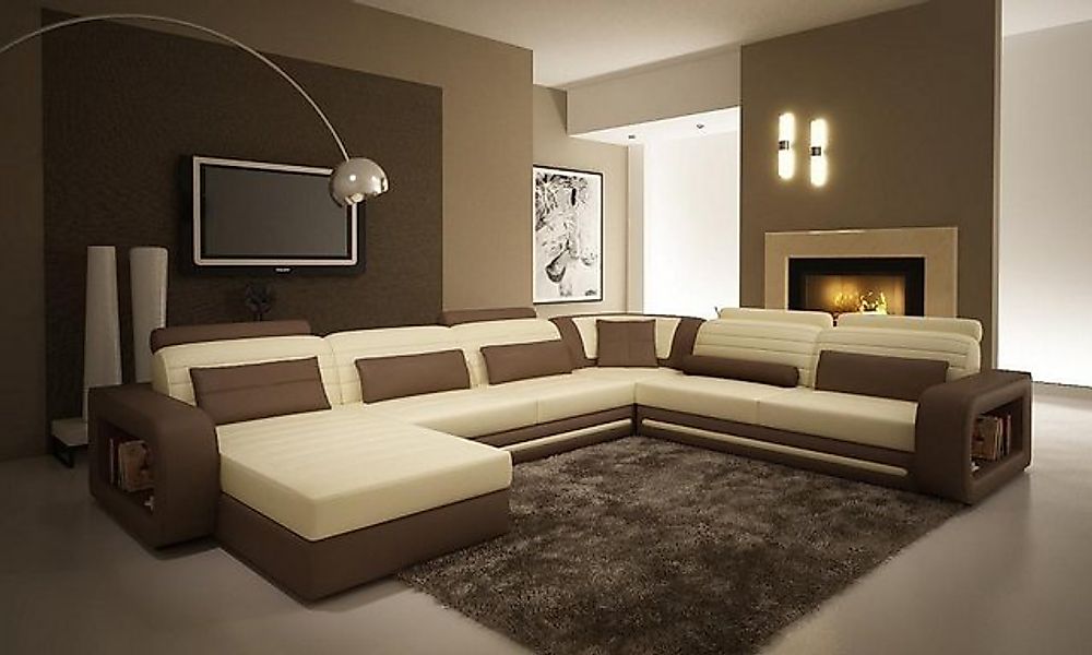 JVmoebel Ecksofa XXL Wohnlandschaft Couch Sofa Polster Garnitur Big Leder T günstig online kaufen