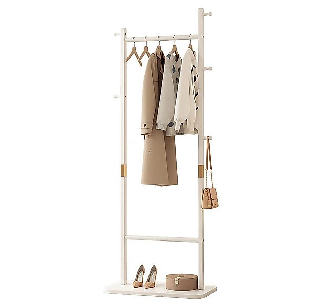 NUODWELL Garderobenständer Garderobenständer Holz Massiv mit Haken, Vertika günstig online kaufen