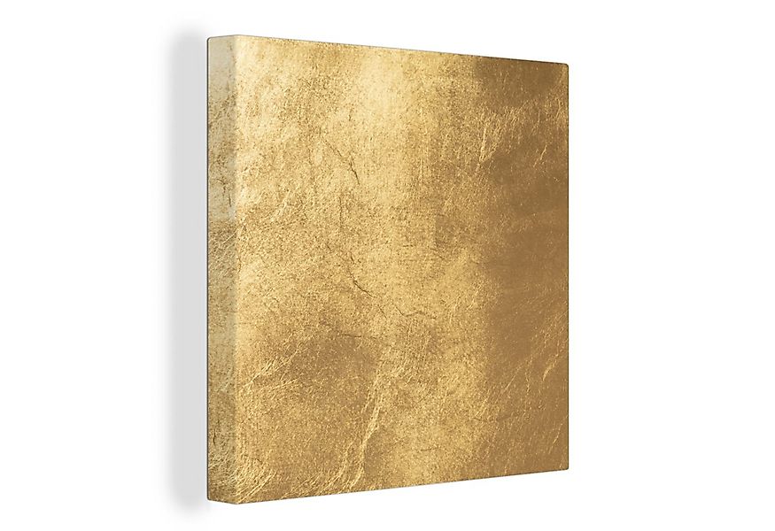OneMillionCanvasses® Leinwandbild Licht fällt auf eine goldene Wand, Fotodr günstig online kaufen