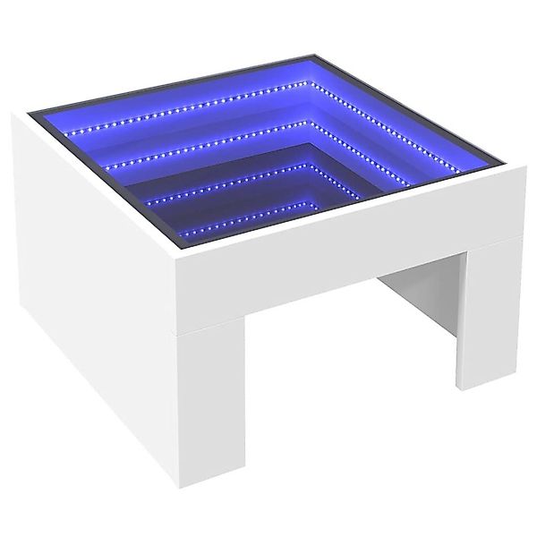 vidaXL Couchtisch Couchtisch mit Infinity-LED Weiß günstig online kaufen