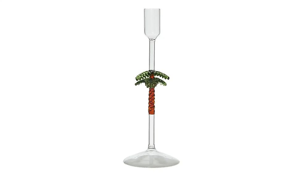 HOME STORY Kerzenhalter Palme   ¦ transparent/klar ¦ Glas ¦ Maße (cm): H: 2 günstig online kaufen