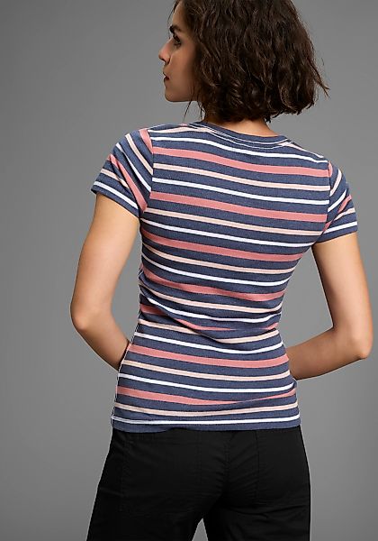 KangaROOS T-Shirt, kurzärmelig, sehr figurbetont, aus Baumwolle und Polyest günstig online kaufen