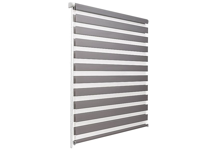 Doppelrollo Doppelrollo SolDecor DL2, 40x150cm, Grau – Klemmfix ohne Bohren günstig online kaufen