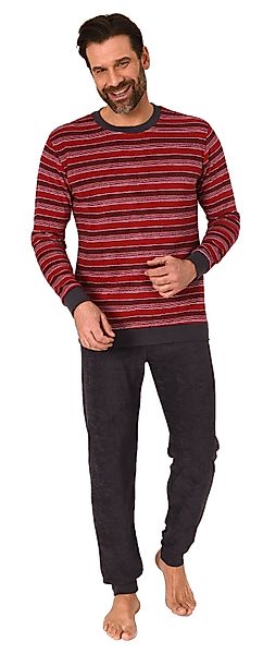 Normann Pyjama Herren Frottee Schlafanzug lang, günstig online kaufen