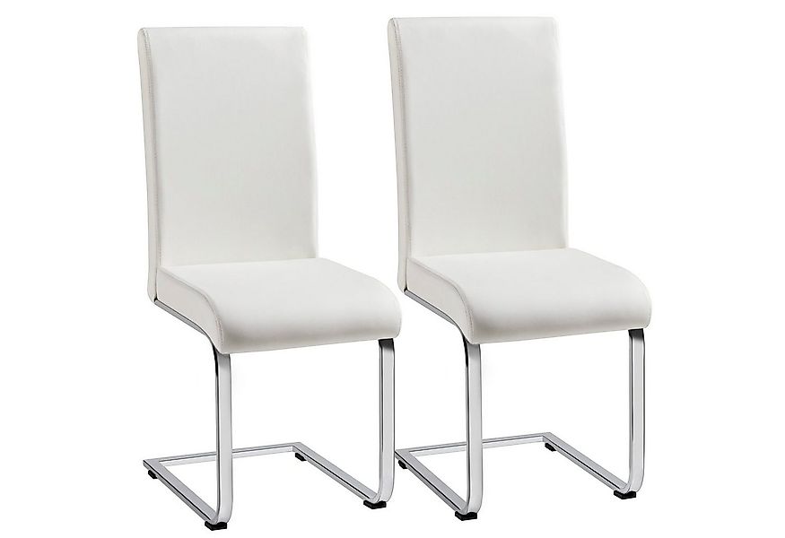 Yaheetech Esszimmerstuhl, 2er Set Freischwinger Polsterstuhl günstig online kaufen