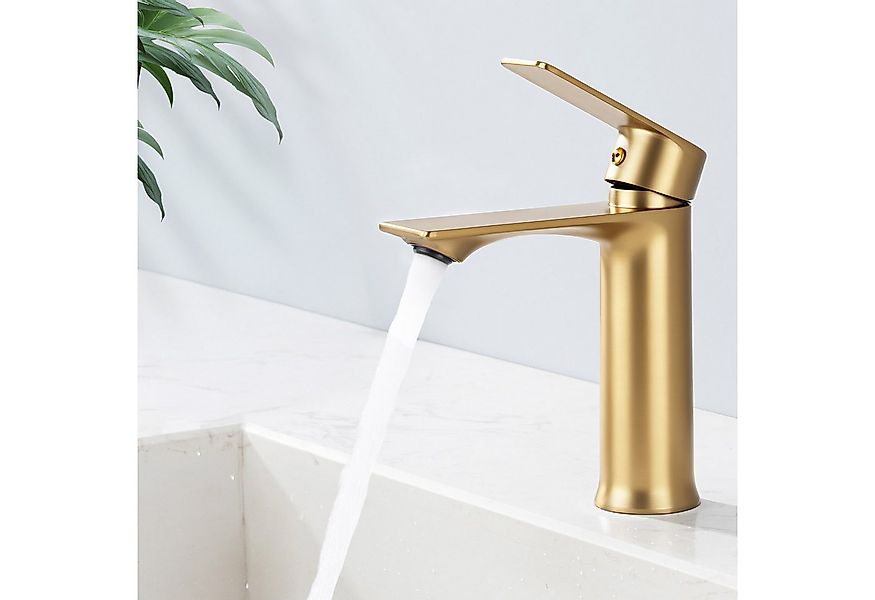 HOMELODY Waschtischarmatur gold waschtischarmatur bad Wasserhahn Bad Armatu günstig online kaufen