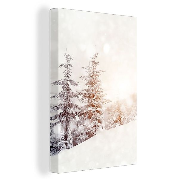 OneMillionCanvasses® Leinwandbild Baum - Schnee - günstig online kaufen