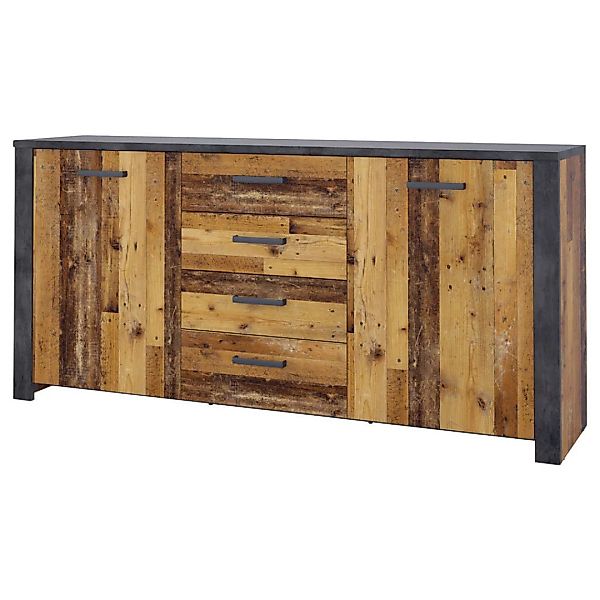 Sideboard Oregon Old Wood Nachbildung Fresko Spanplatte B/H/T: ca. 180x86x4 günstig online kaufen