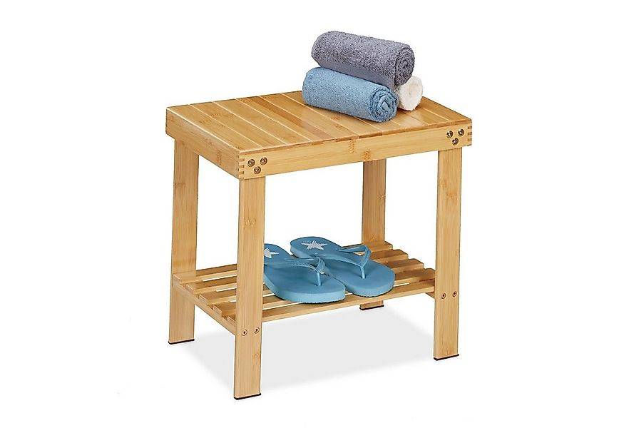 relaxdays Badhocker aus Bambus günstig online kaufen