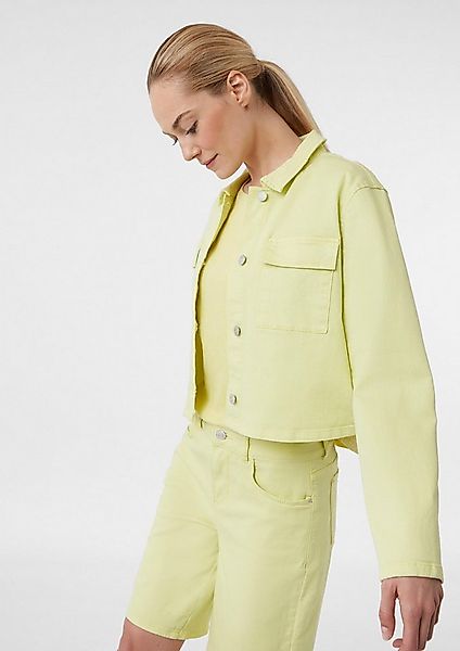 comma Funktionsjacke Indoor-Jacke Kurze Jeansjacke mit Garment Dye und aufg günstig online kaufen