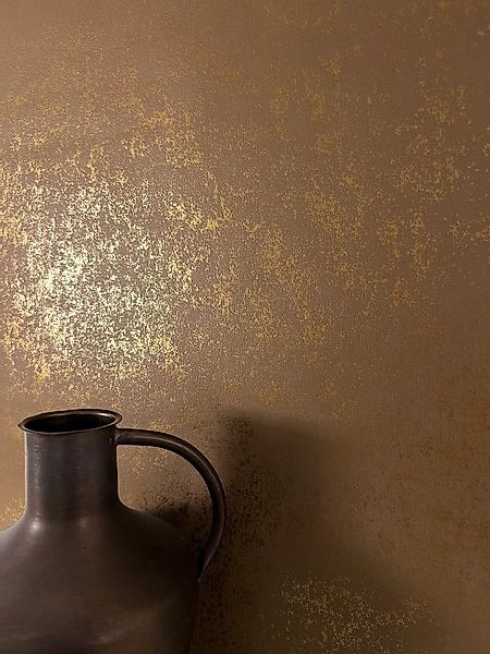 Newroom Vliestapete Siman Brown Tapete Betonwand Beton-Optik,Putz,Metallic, günstig online kaufen