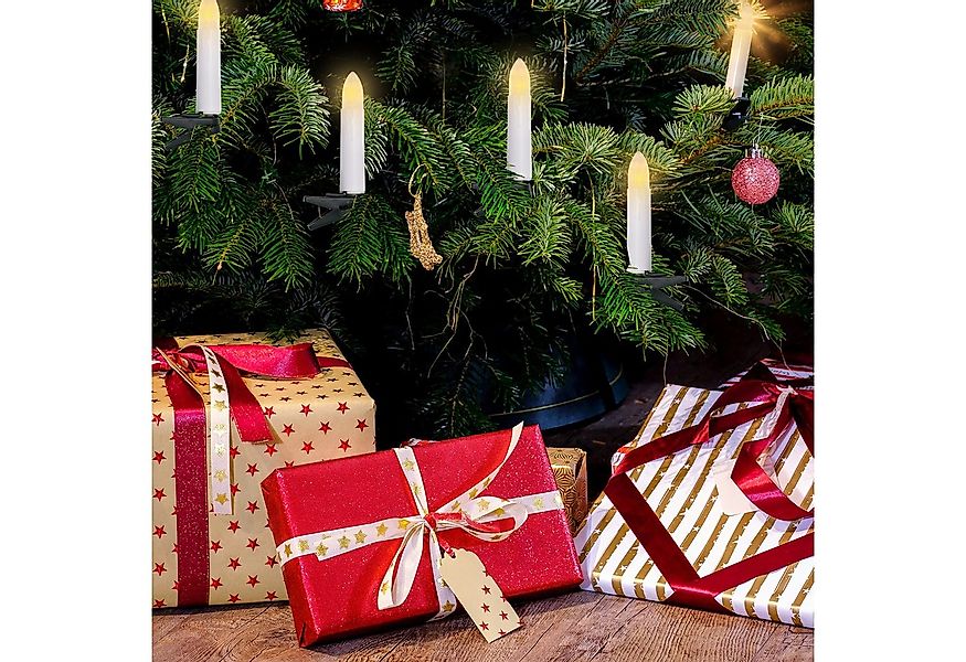 Spetebo LED-Lichterkette LED Kerzen Lichterkette mit 30 Kerzen - 580 cm, 30 günstig online kaufen