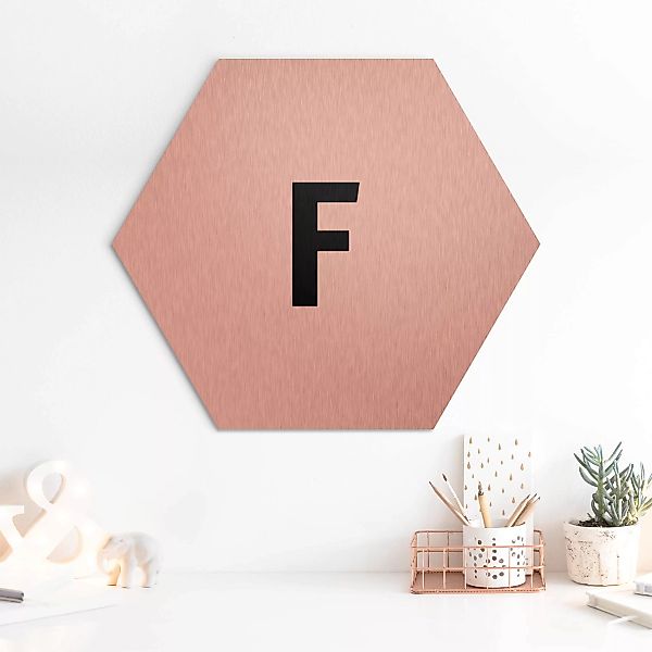 Hexagon-Alu-Dibond Bild Buchstaben Buchstabe Weiß F günstig online kaufen
