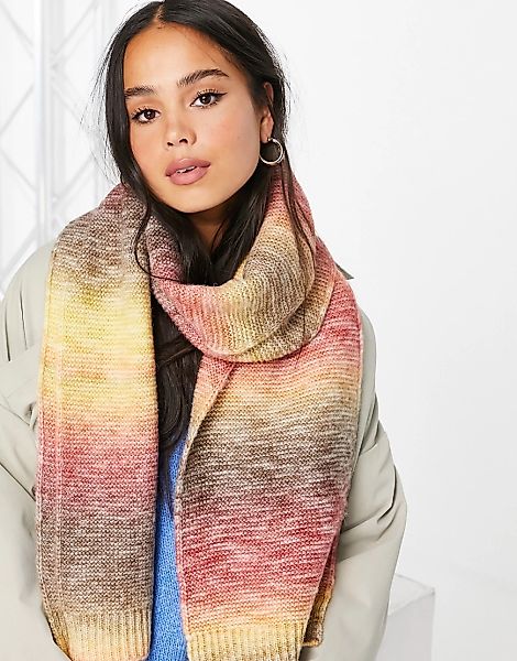 ASOS DESIGN – Schal aus Wollmischung in neutralen, abgestimmten Farben-Mehr günstig online kaufen