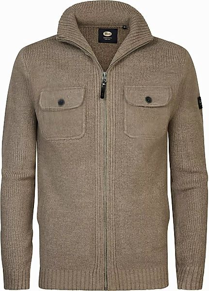 Petrol Strickjacke Sitka Taupe - Größe XXL günstig online kaufen