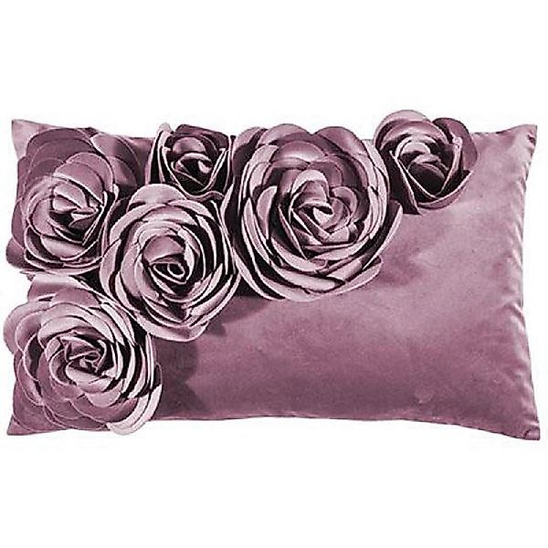 PAD Dekoobjekt Kissenhülle Samt Floral Lilac günstig online kaufen