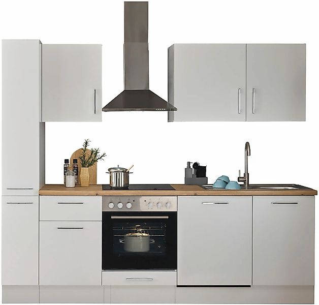 BASIC by Balculina Küchenzeile "Turin", Breite 250 cm, wahlweise mit E-Gerä günstig online kaufen
