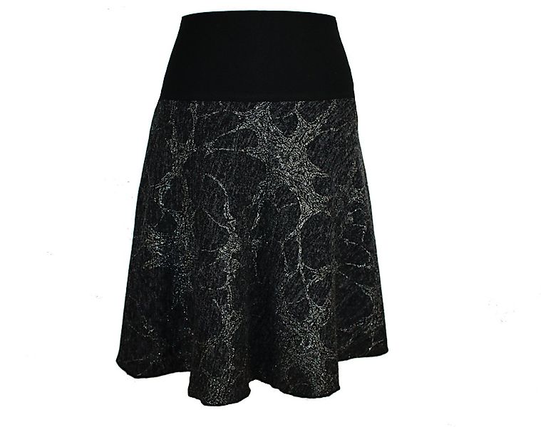 dunkle design Strickrock Schwarz Grau Blau Silber 57cm elastischer Bund günstig online kaufen